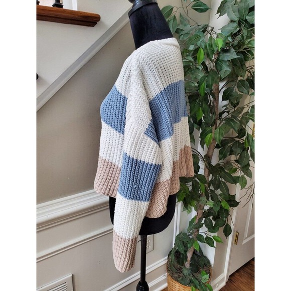 Moon & Madison Women Multicolor Long Sleeve Round Neck Pullover Knit Sweater XS - Picture 5 of 11